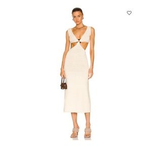 Cult Gaia Bank Knit Dress Off White